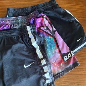 Kids Galaxy Print and Black Shorts nike